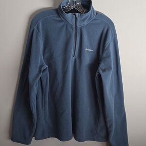 Eddie Bauer top shirt Men's size large slate blue polartec Fleece like